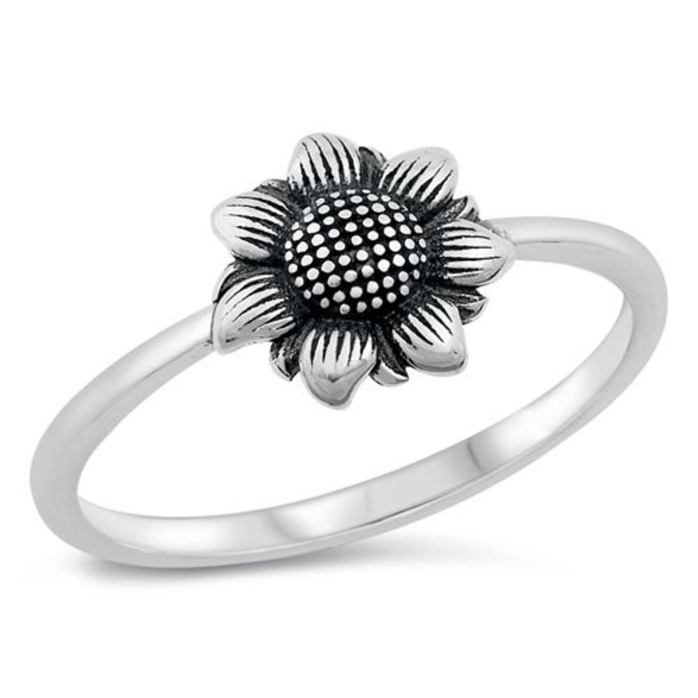 Silver Ring - Sunflower Available Sz 4-10 28$